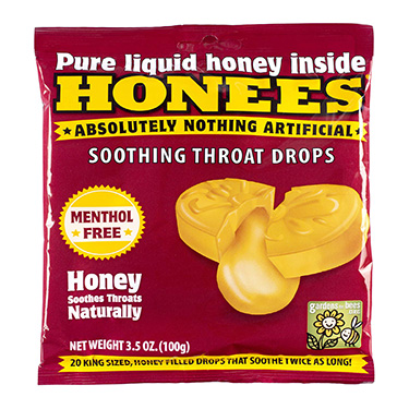 Honees Honey Liquid Cough Drops 20 Piece Bag non menthol 1ct